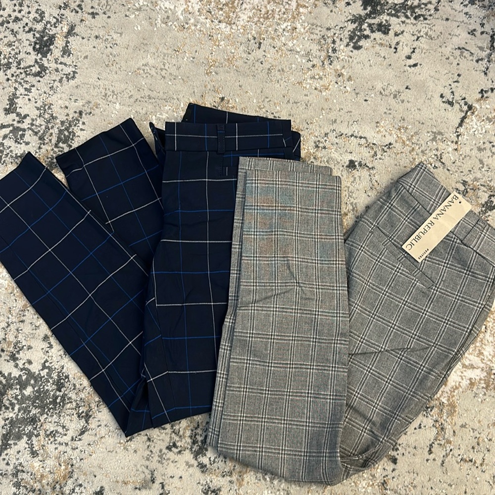 NWT SLOAN banana republic dress pants - set of 2